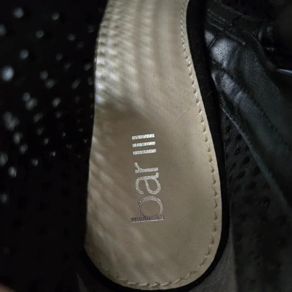Bar III | Black Megan Perforated Peep Toe Booties Sz 9 - Picture 6 of 8